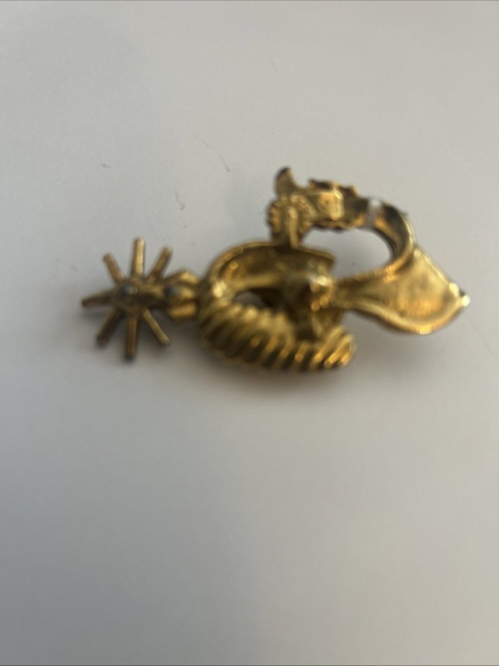 Vintage Collectible Tie Pin SPUR Gold Tone Country Western Theme Cowboy Cowgirl